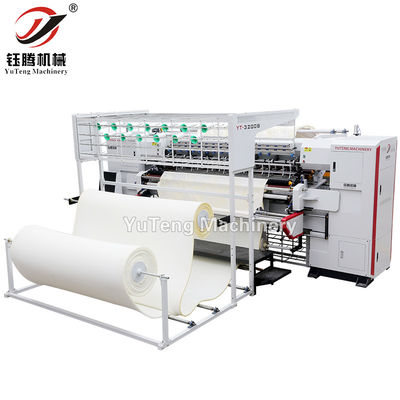 Hoge snelheid 1200 RPM multi-naald quiltmachine met 2450 mm quiltbreedte en 80 mm quiltdikte